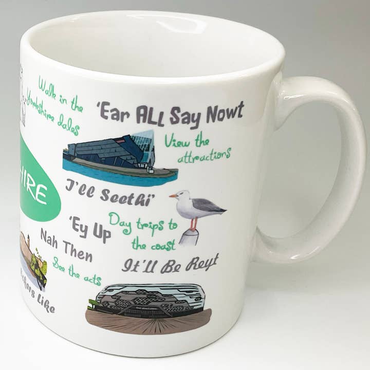Yorkshire images and dialect mug for wholesale by Character Shop