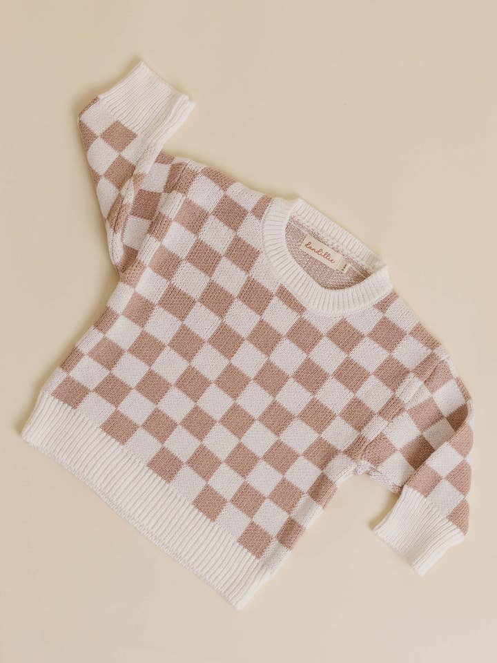 Checker Knit Sweater for wholesale by Dandillie