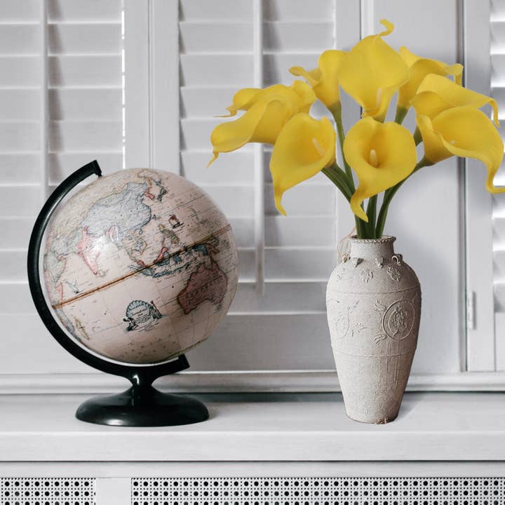 Larksilk - Wholesale Artificial Flowers - 14" Calla Lily Bundle - Yellow Faux4