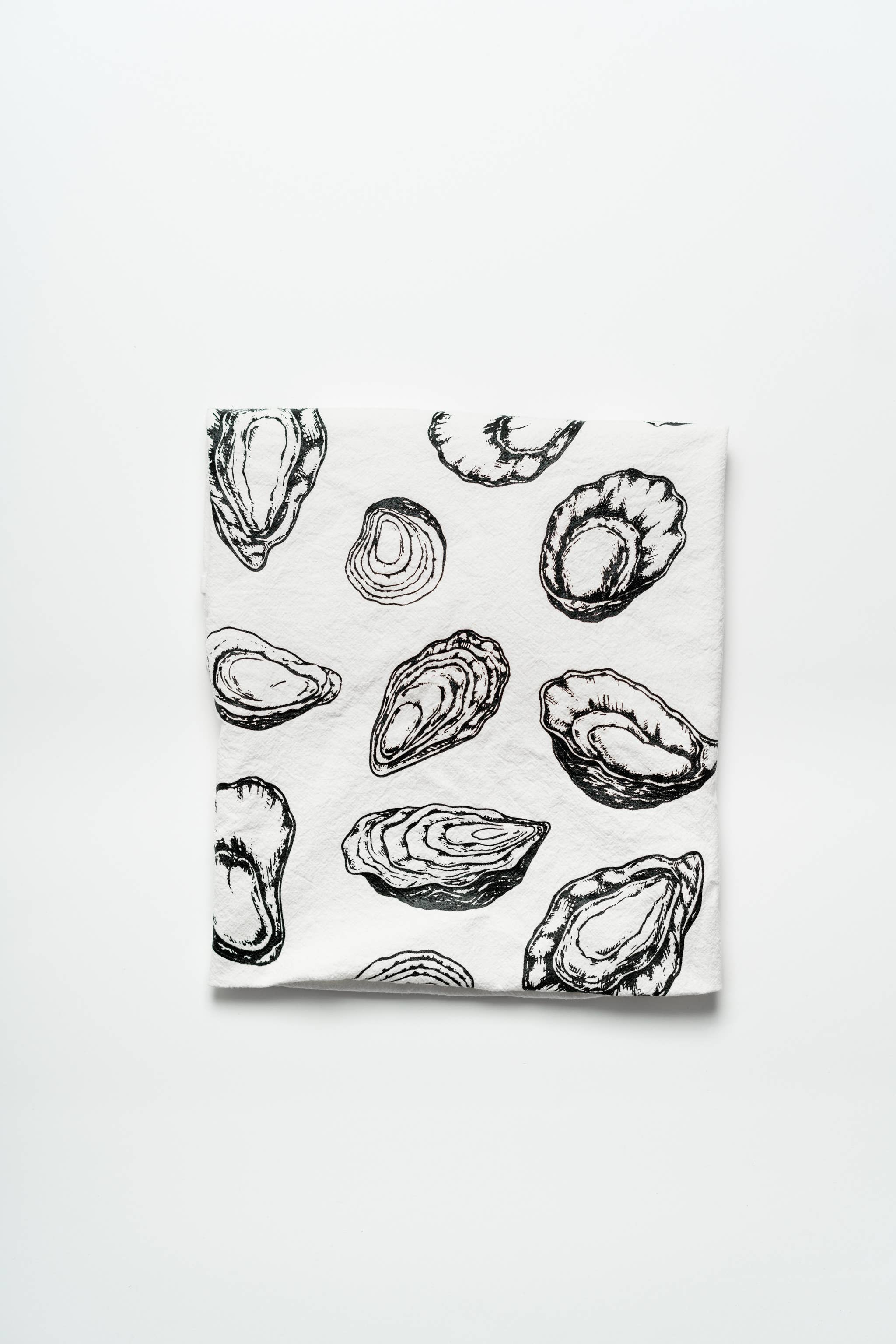 Our Wild Puget Sound – wholesale Tea towel – Oyster Printed 100% Cotton Kitchen Tea Towel5