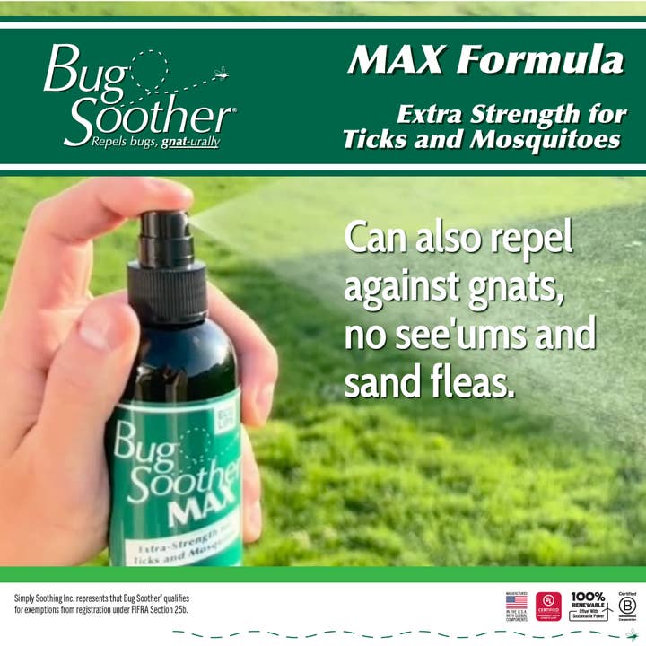 Eco Lips & Bug Soother - Wholesale Insect Repellent - Bug Soother MAX Tick & Mosquito Repellent Case 12-ct 4 oz.