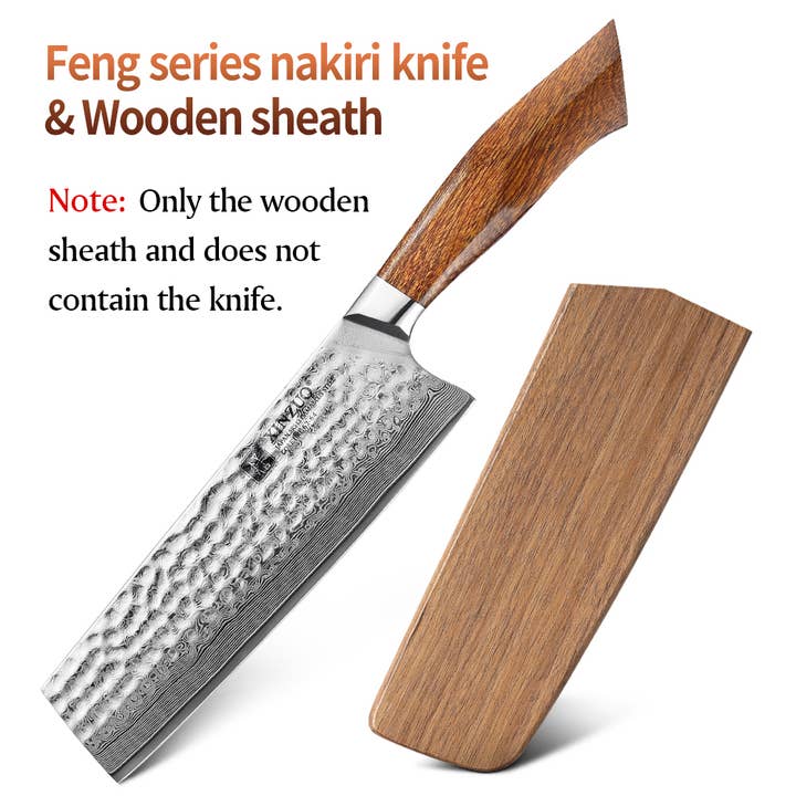 Xinzuo - Vendita all'ingrosso Coltelli da cucina/multiuso - Fodero in legno per coltello nakiri XC01