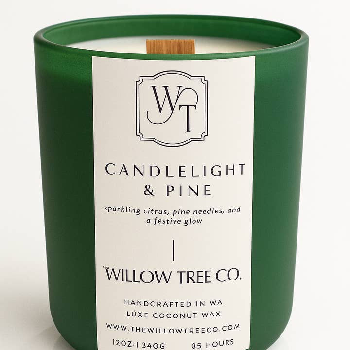 Candlelight + Pine for wholesale by The Willow Tree Co