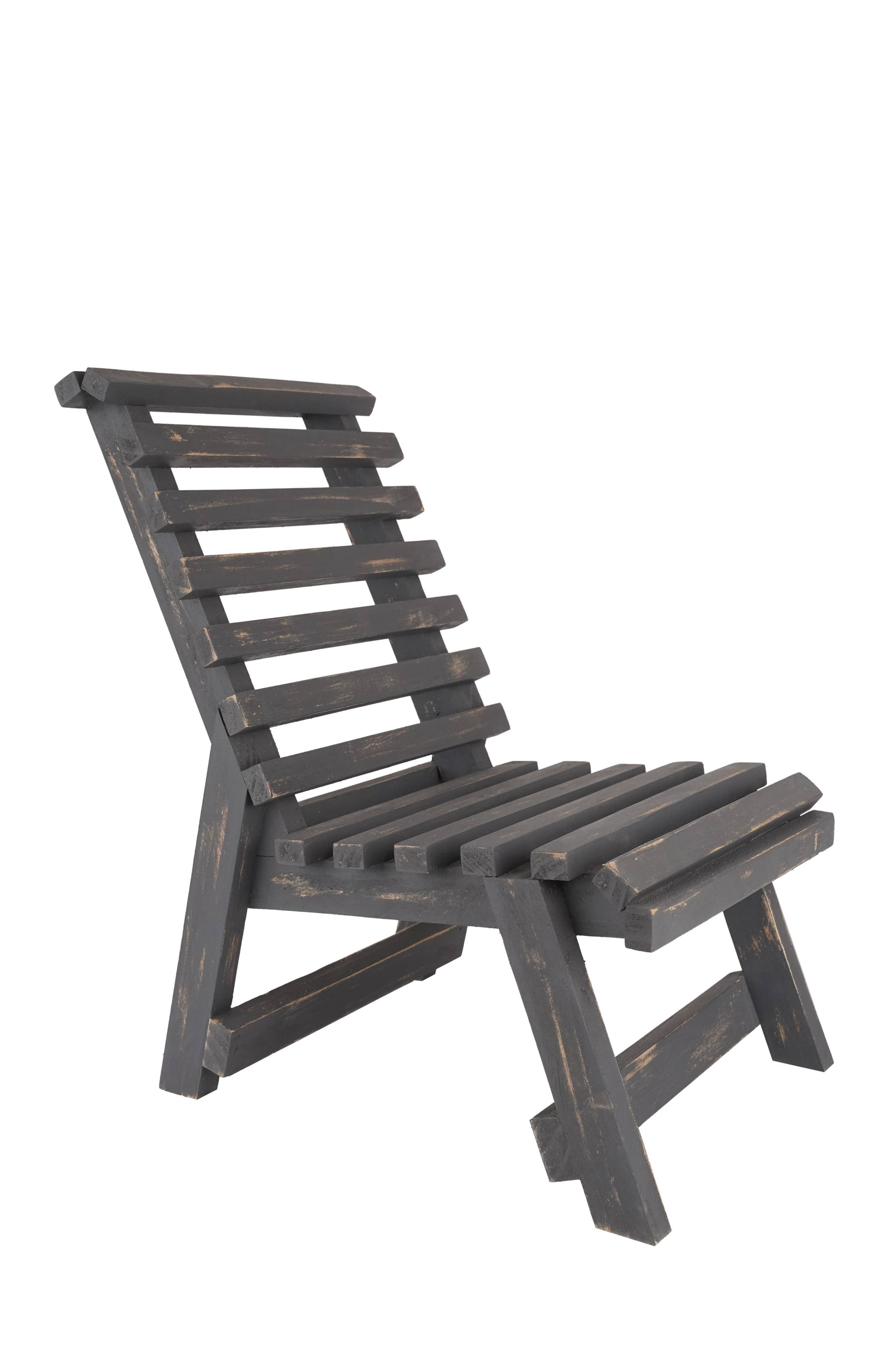 My Amigos Imports - Wholesale Chair - CLEARANCE-Wooden Lounge Chair-Display-11x14x19H inches--$322