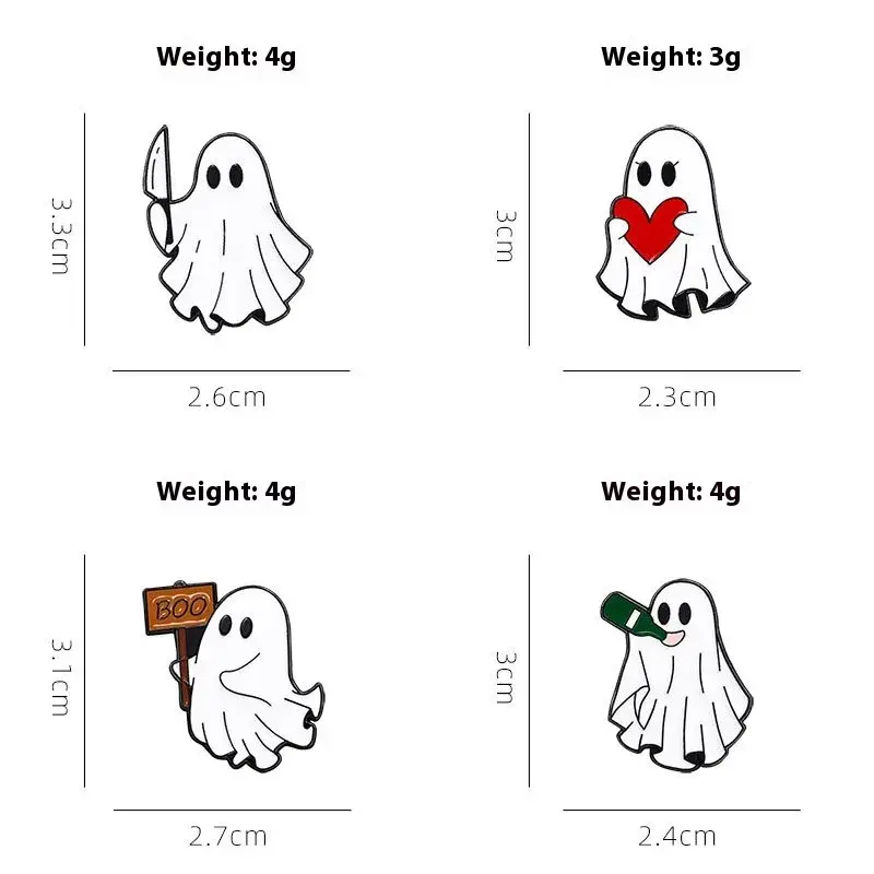 Magnifique Hearts - Wholesale Lapel Pin/Button - Cute Ghost Enamel Pins – Halloween & Everyday Personalize0