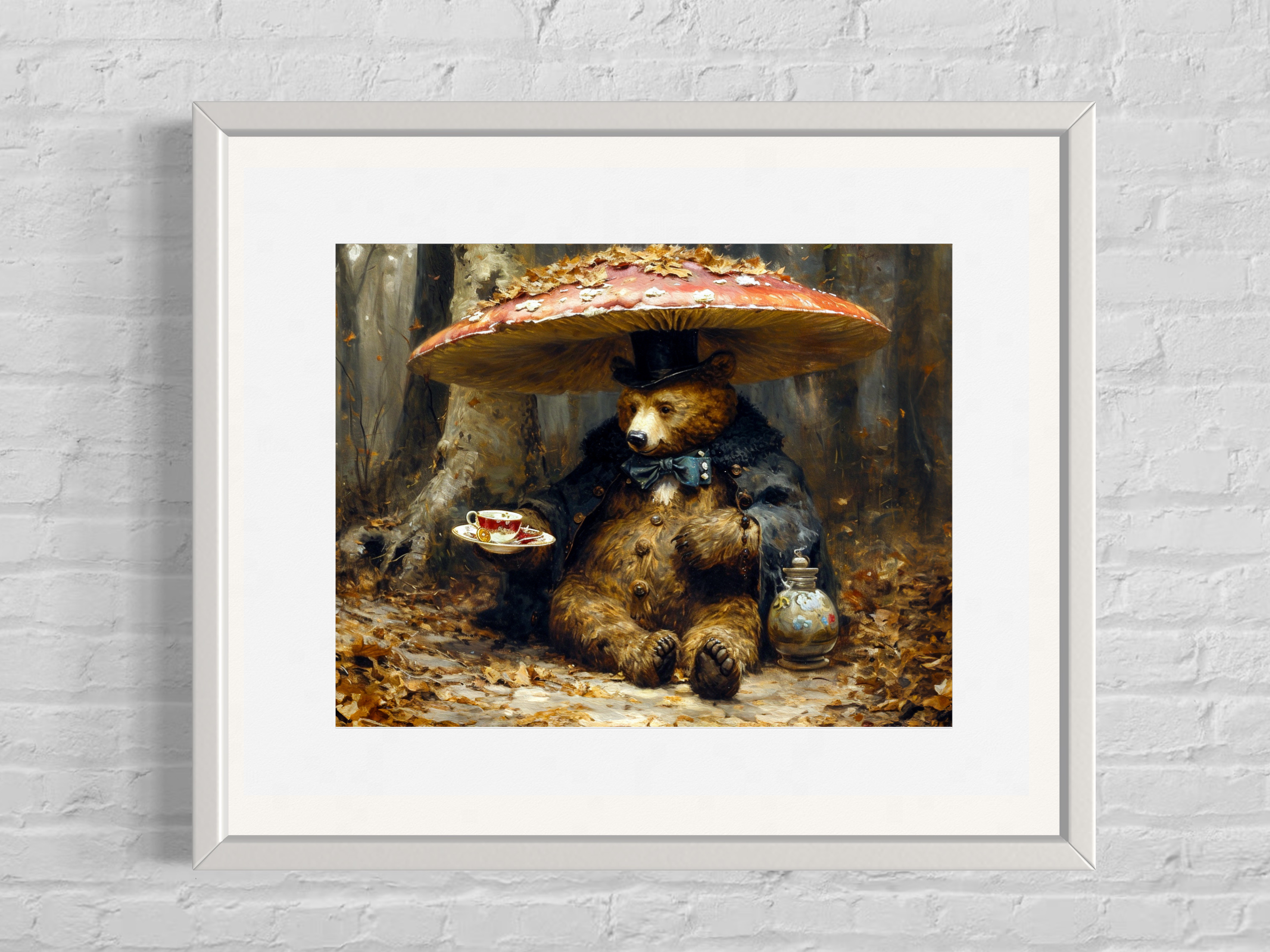 Salty Alyce - Wholesale Art Print -  Bear Forest Tea Party Wall Decor 73AS6