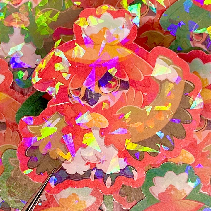 Hisuian Decidueye Stickers (2-3/4 inch/70 mm) for wholesale by Luminous Senecio