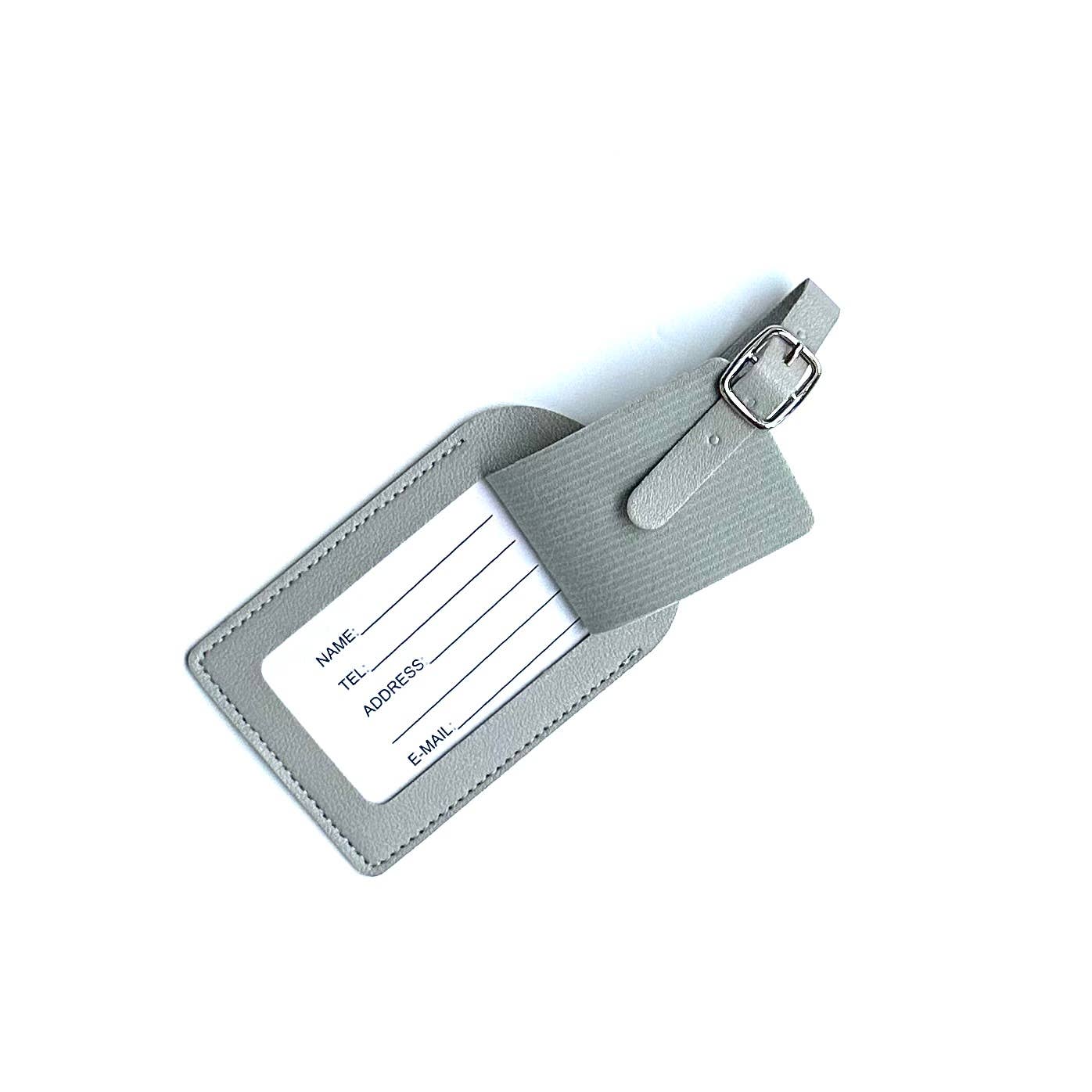 iconic mi - Wholesale Luggage Tag - Soft PU Leather Travel Luggage Tag Silver Gray1