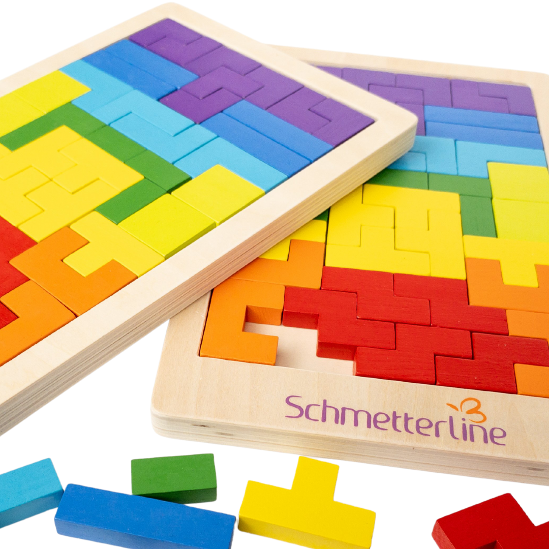 EXTASTICKS - Vendita all'ingrosso Puzzle - Bambini - Puzzle in legno Tetris Montessori, gioco STEM per allenare il cervello17