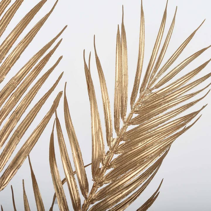 Elan Bazaar – Großhandel Wimpel/Girlande – 32 Zoll goldener Palmblattzweig, künstliche große goldene Palmblätter 4