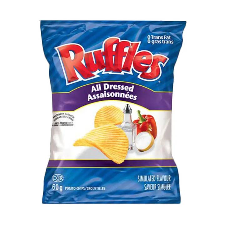 Echo Sales America - Vendita all'ingrosso Patatine - Patatine fritte Ruffles All Dressed, 60 g/2,1 oz, confezione da 360