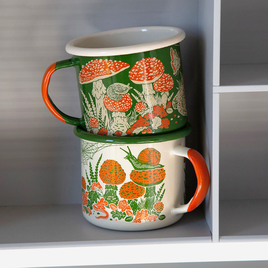 Mustard Beetle - Wholesale Coffee Mug - Enamelware Mug: Toad3