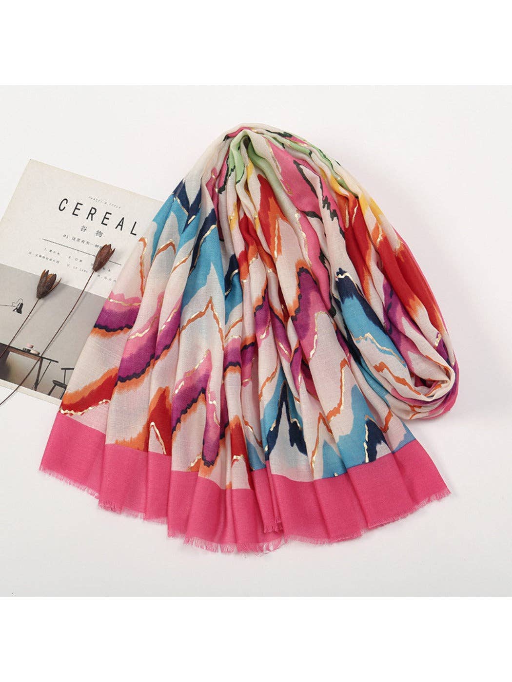 Funkyrel® Atzbranding Limited – wholesale Scarf – Women's – Scarvii - Color-Blocked Shawl Scarf with Tassels - Stylish & Versatile7