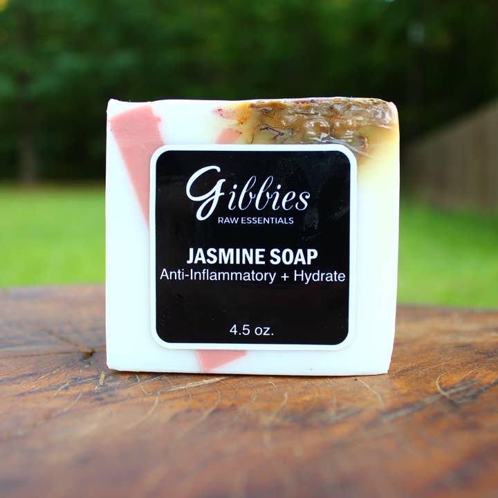 Savon Jasmin pour la vente par Gibbies Raw Essentials
