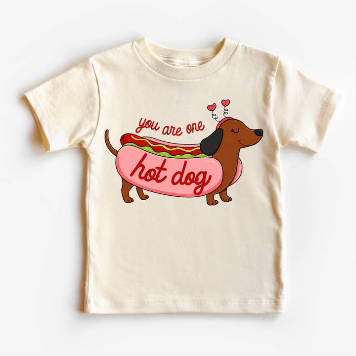 Vous êtes un hot-dog T-shirt de la Saint-Valentin - T-shirt de la Saint-Valentin pour filles Teckel pour la vente par Madi Moosh