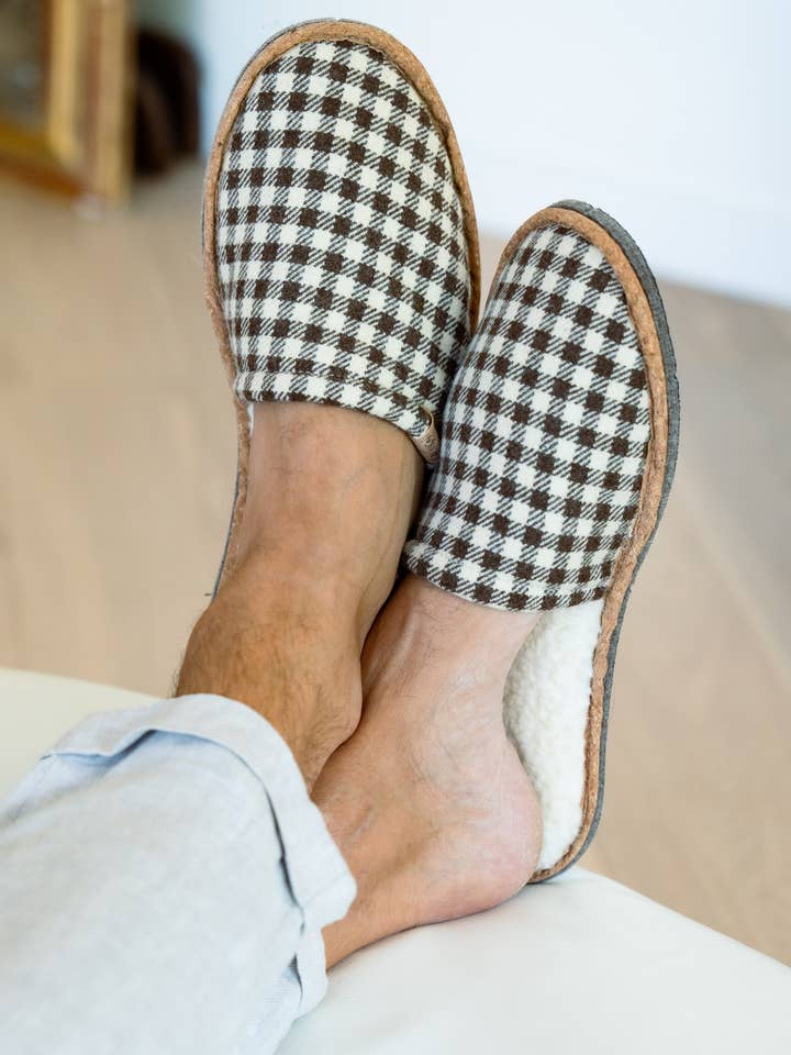 Caussün - Wholesale Slippers - Women's - Slipper - Simone Cream Checkered3