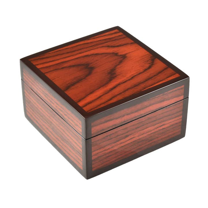 Rosewood with Brown Trim - Square Box - L-31FSRWBR for wholesale by Pacific Connections