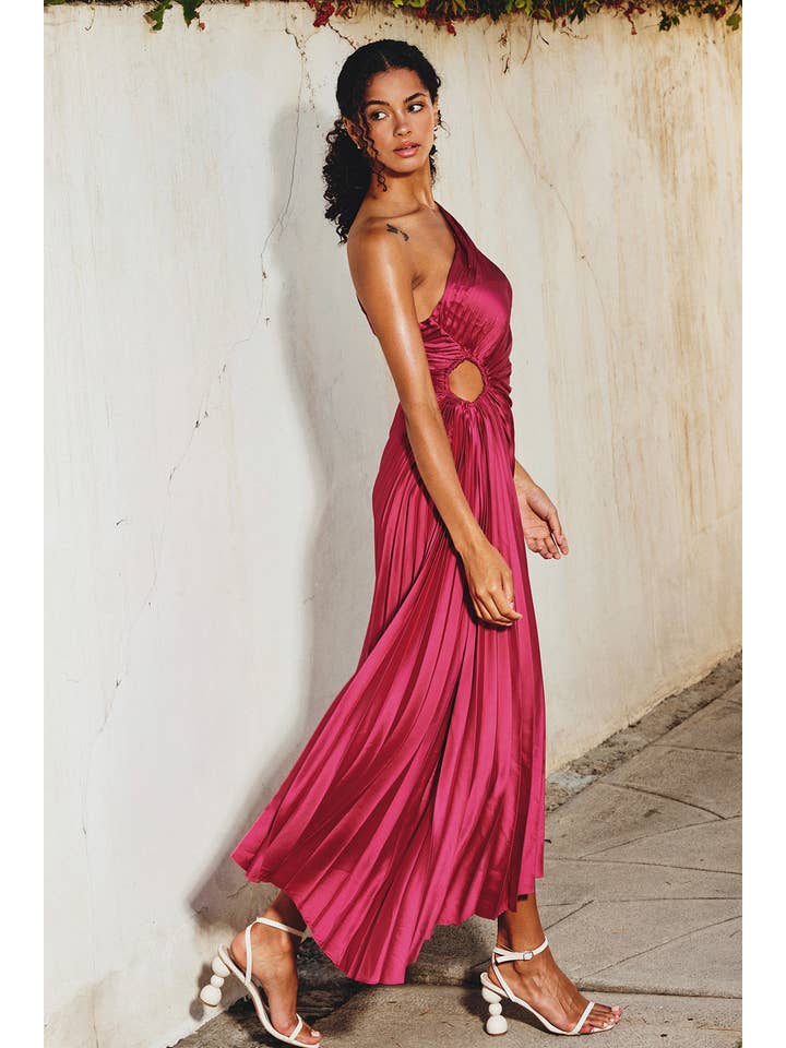 Dress Forum - Wholesale Dress - Women's - Olympia Asymmetrical Pleated Maxi Dress (1)26