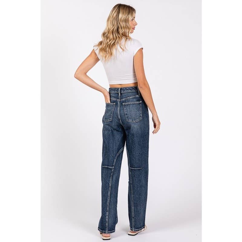 SOMBRIO JEANS DE CINTURA ALTA CONFORTÁVEIS COM DETALHES DE COSTURA para venda a revendedores na Faire5