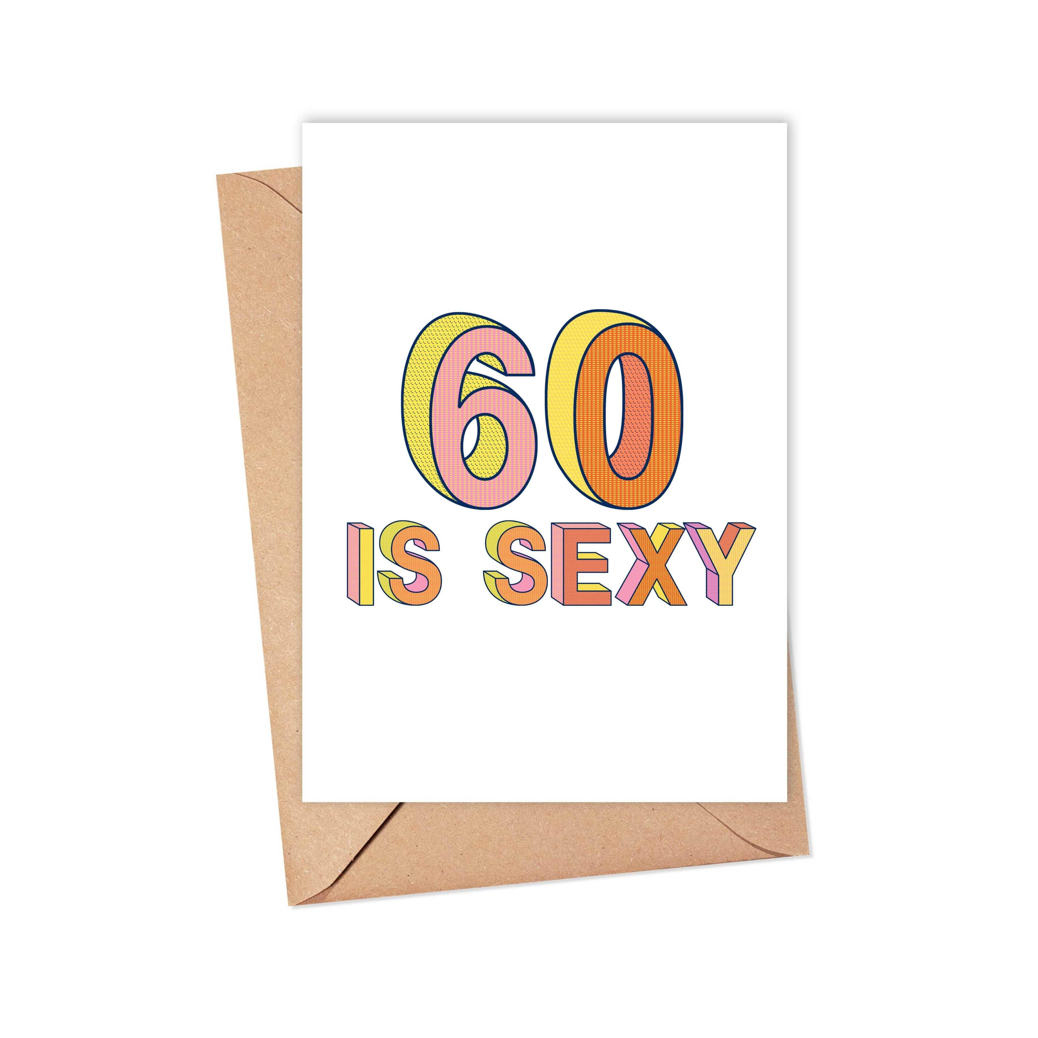 R is for Robo - Wholesale Birthday Card - 60th Birthday Card Funny Milestone Greeting Cards for Men