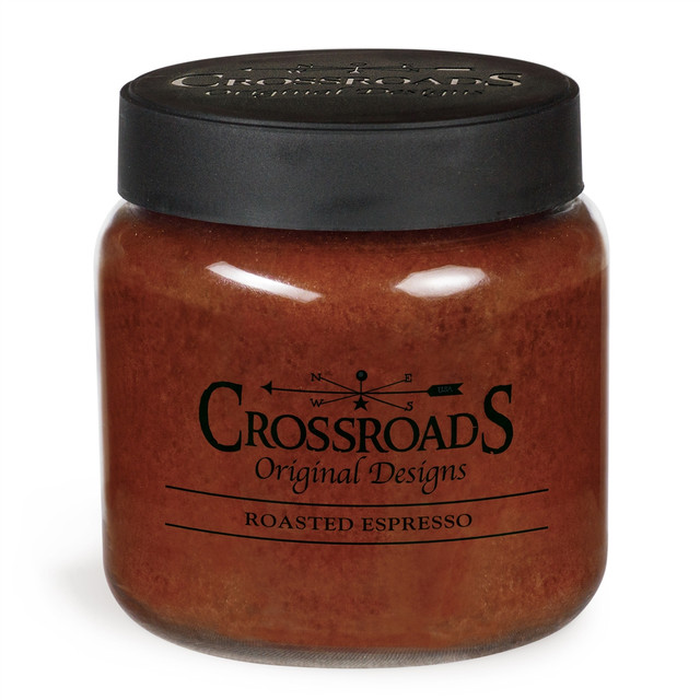 Crossroads Original Designs - Vente Bougie en bocal - Espresso torréfié - Bougie 16 oz0