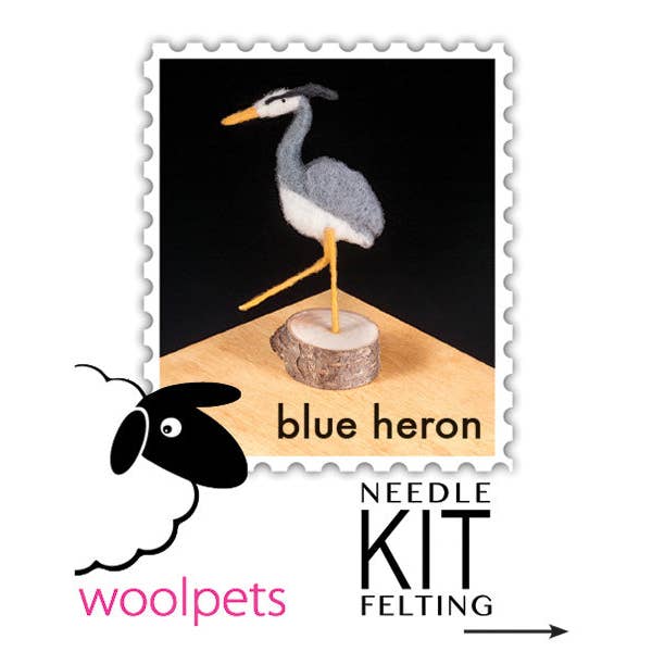 Woolpets - Wholesale DIY craft kit - Blue Heron Felting Kit1