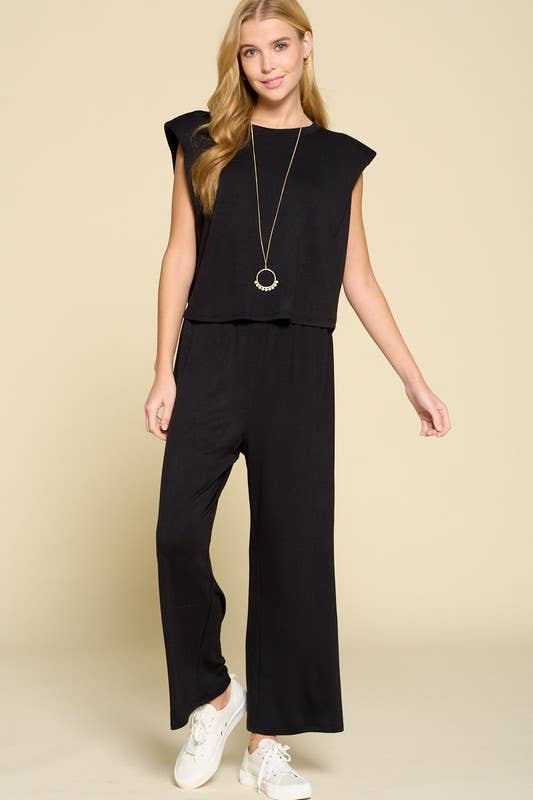 Emerald Collection - Wholesale Lounge Set - Women's - ETK-8338-PL Plus Size Shoulder Pad Top and Pants Lounge Set8