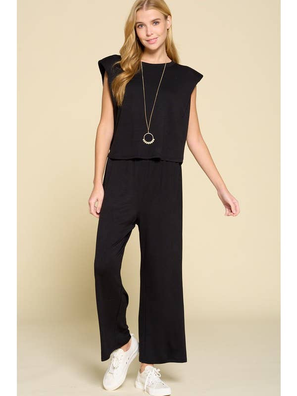 Emerald Collection - Wholesale Lounge Set - Women's - ETK-8338-PL Plus Size Shoulder Pad Top and Pants Lounge Set8
