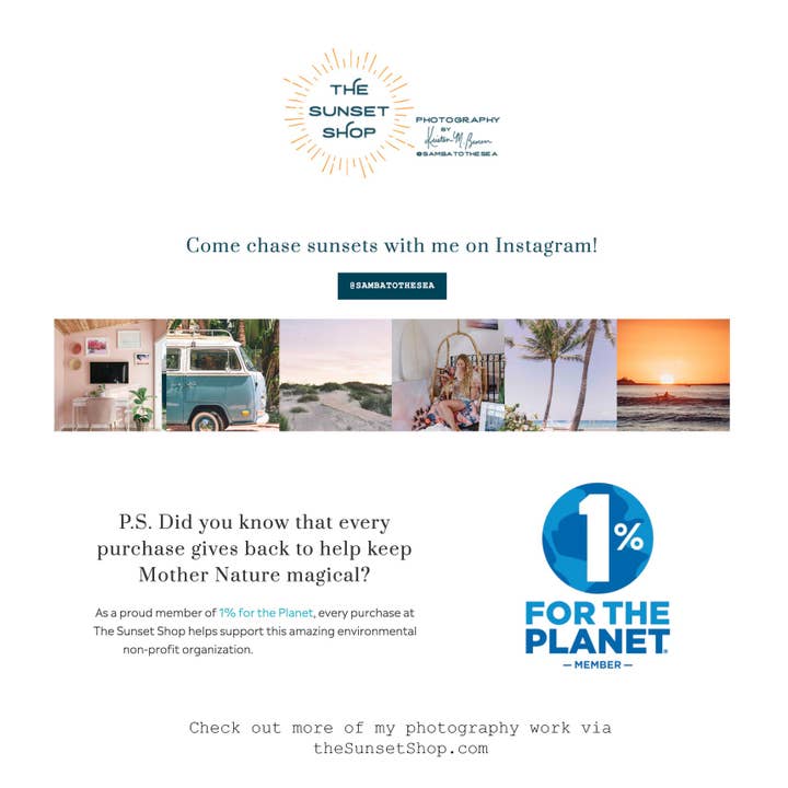 The Sunset Shop - Wholesale Art Print - Pura Vida Bus