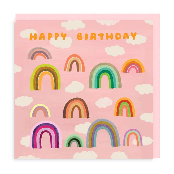 Rainbow Fødselsdagskort - Pakke med 6 for engroshandel hos Martyna Zoltaszek Studio Ltd