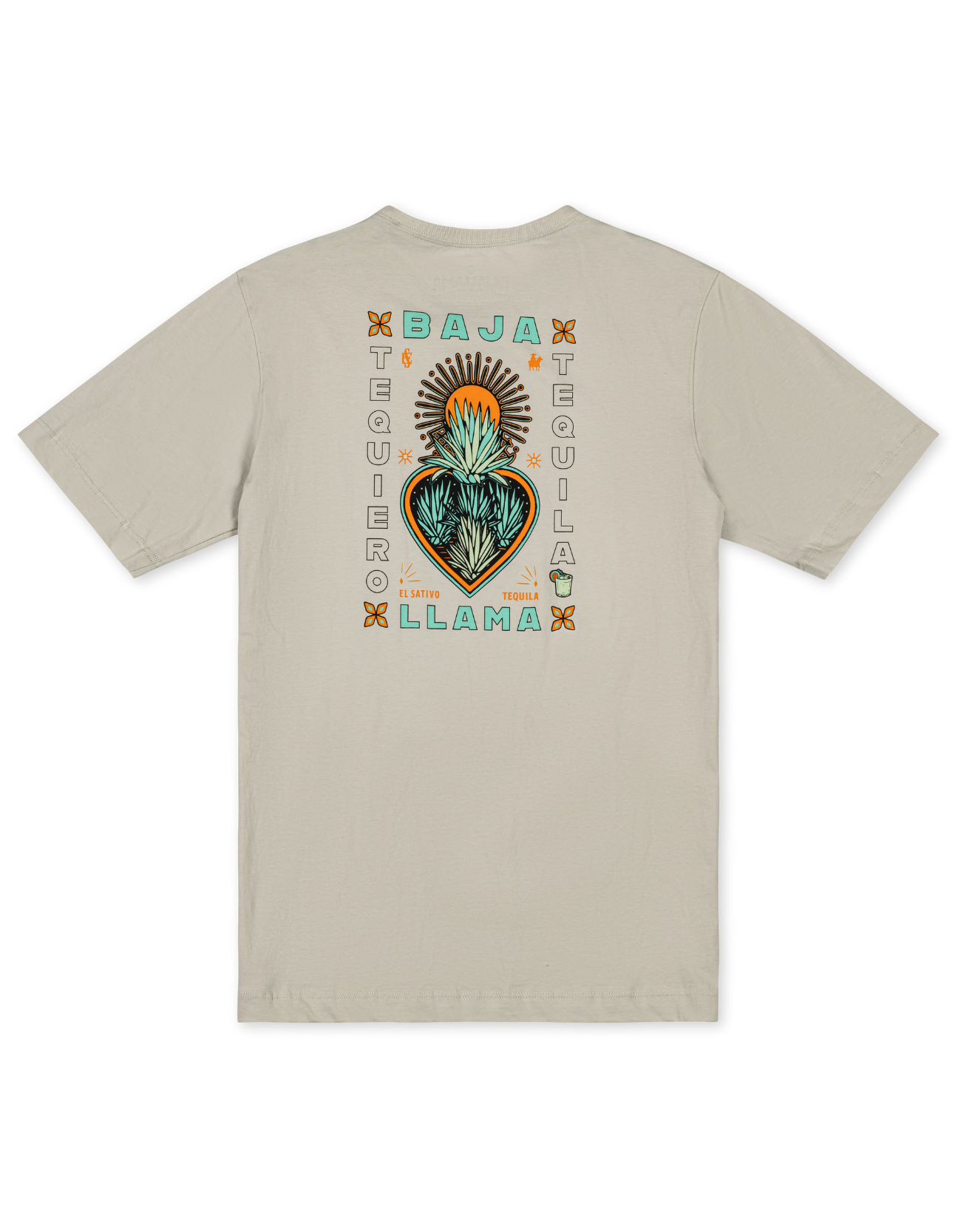 Baja Llama - Wholesale T-Shirt (Graphic) - Unisex - AGAVE EL SATIVO - CREAM PRIMO GRAPHIC TEE0