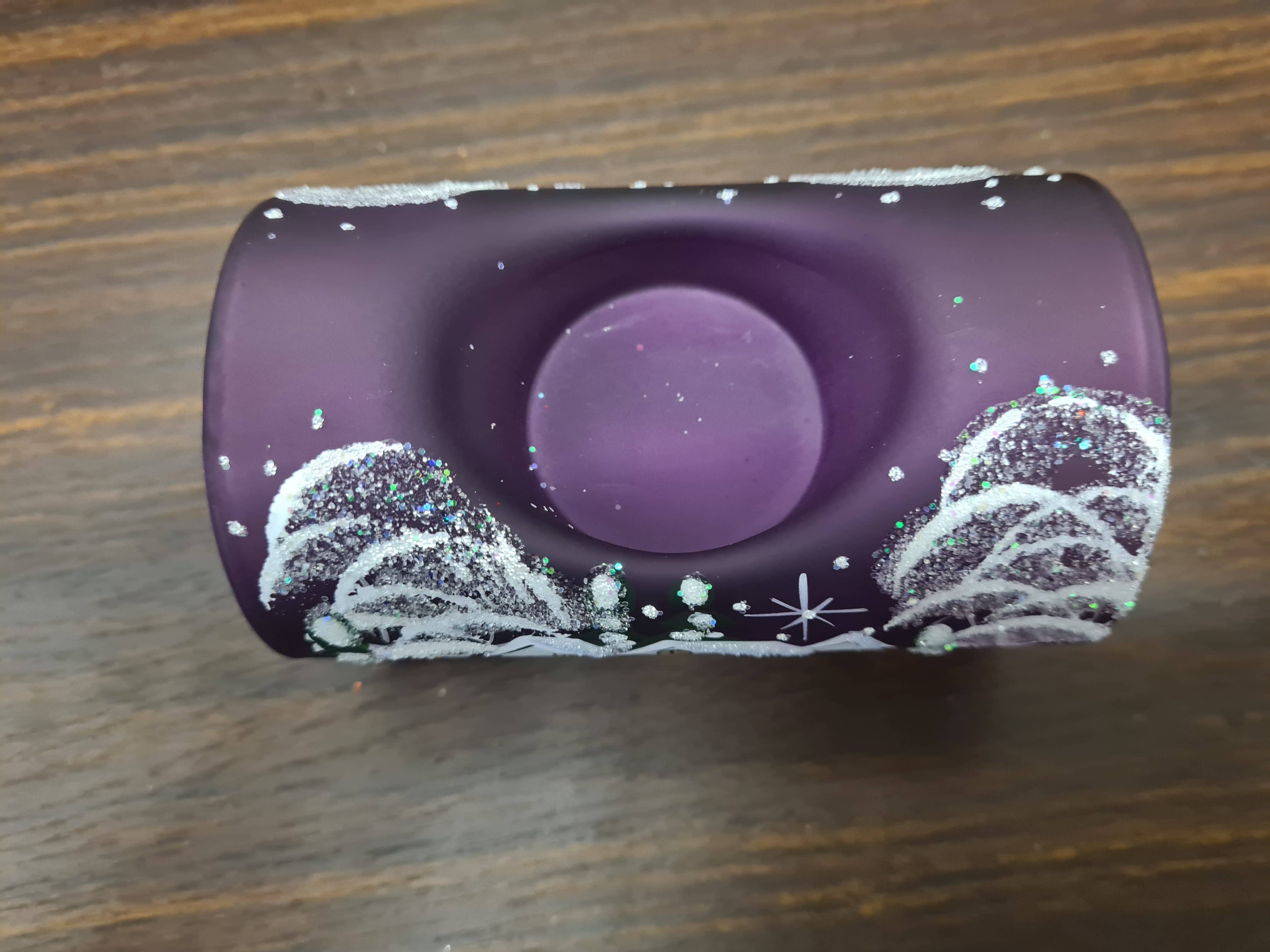 Glass by Iness - Wholesale Candle Holder - White Church In Winter Wonderland Collection - Candle Holder16