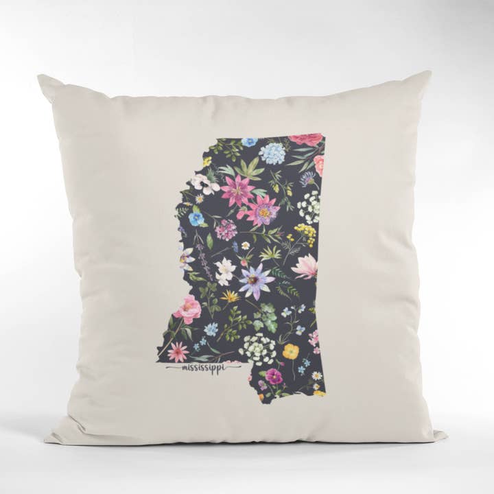 Mississippi Pillow Cover for wholesale by Go Charlotte