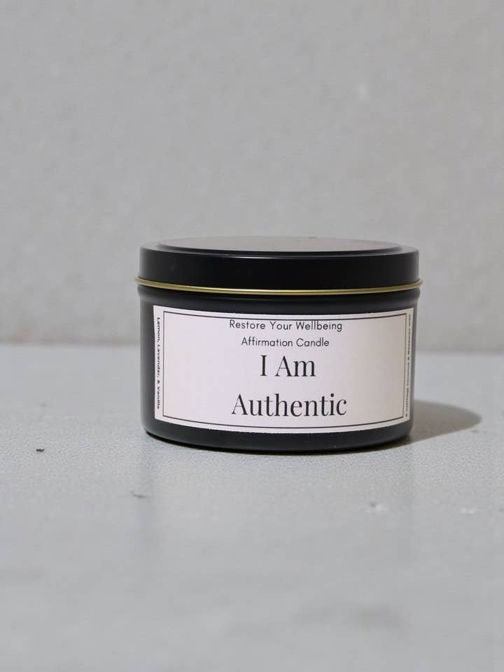 Bougie Parfumée - Je Suis Authentique Une Bougie pour la vente par Restore Your Wellbeing