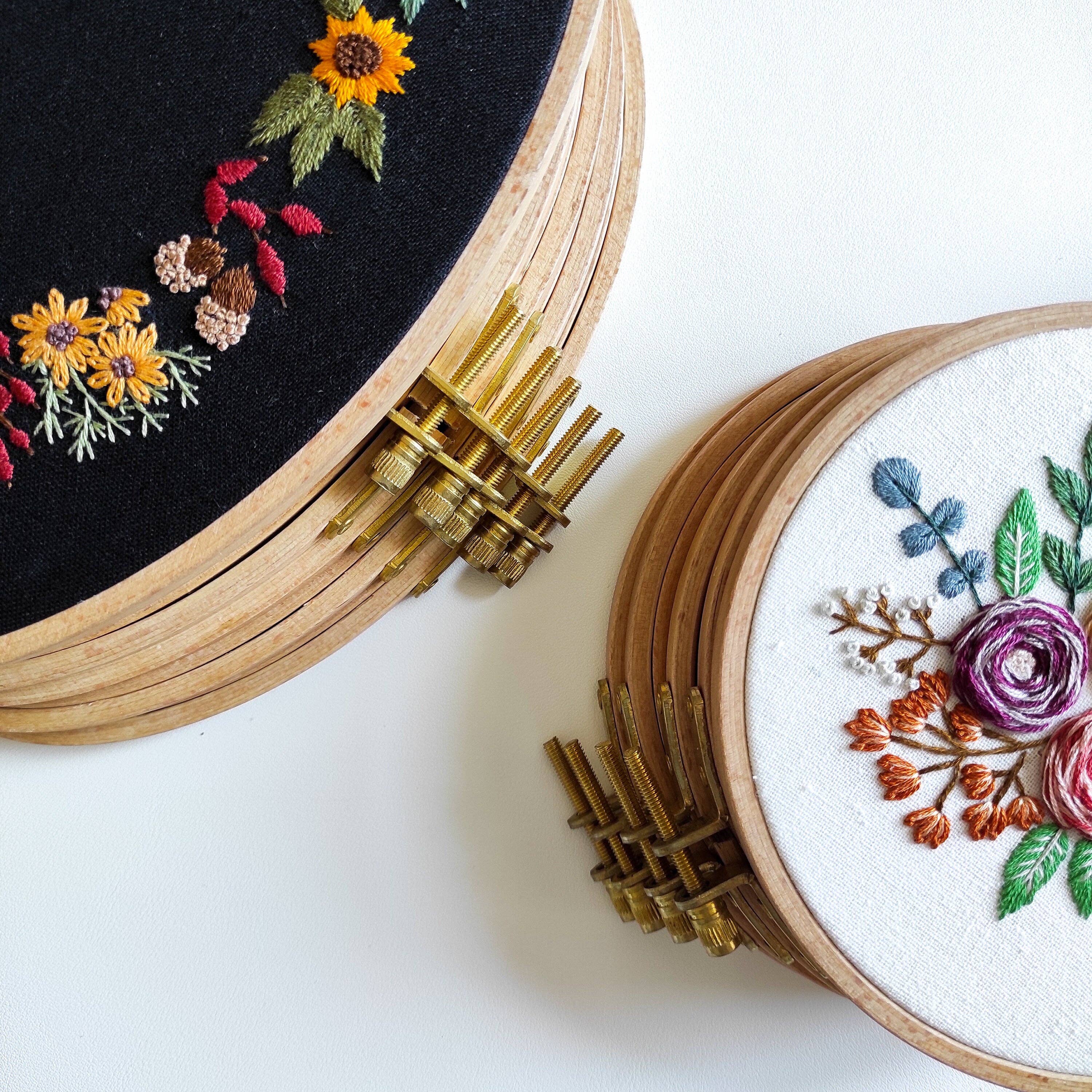 SChandworks - Wholesale Embroidery/Cross Stitch Supplies - Round Beechwood Hoop 3"/4"/5"/6"/7"/8"/9"/11"/12"5