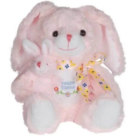 Party Expo, LLC – wholesale Stuffed/plush toy – Kids & baby – Happy Easter Sunny Bunny Plush - Pink (8.5")0