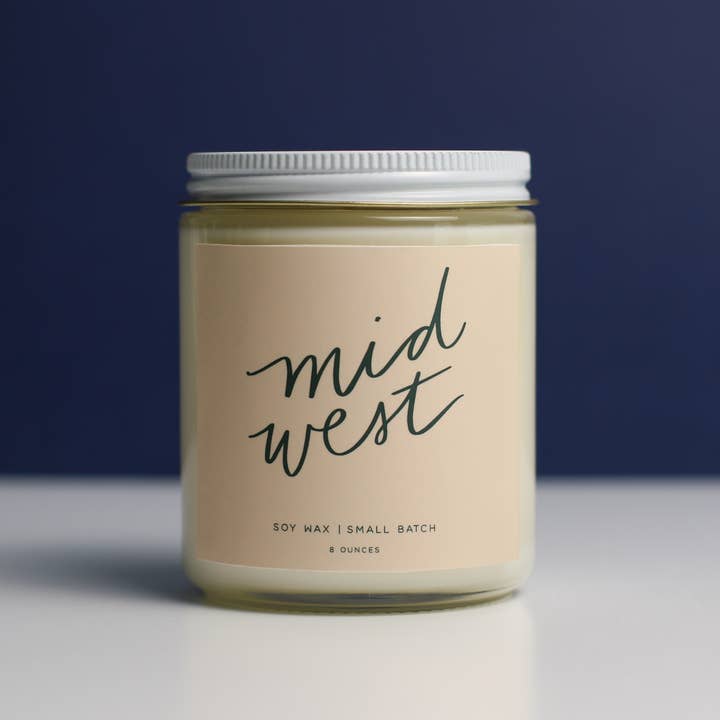 Poured Goods - Wholesale Jar/Filled Candle - Midwest: 8oz Soy Wax - Small Batch Candles