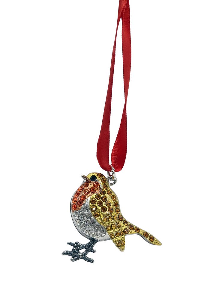 Decoración navideña con diamantes con petirrojo para venta al por mayor de Wildtouch