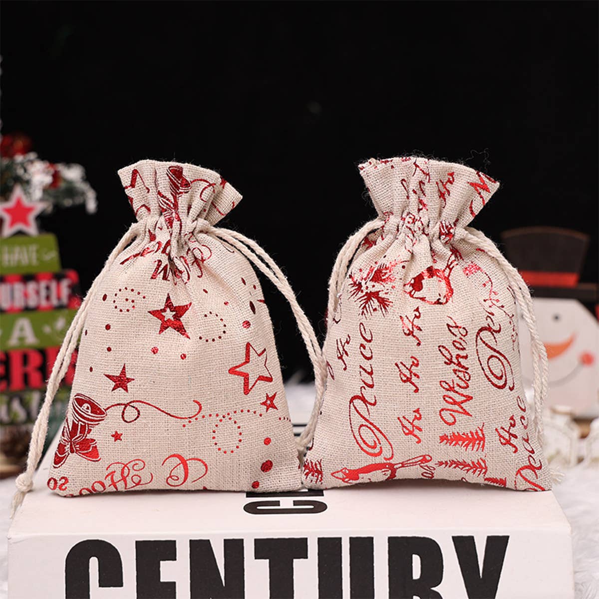 NINEXIS - Wholesale Gift Bag - CWMM9410_CHRISTMAS CANDY DRAWSTRING GIFT BAG6