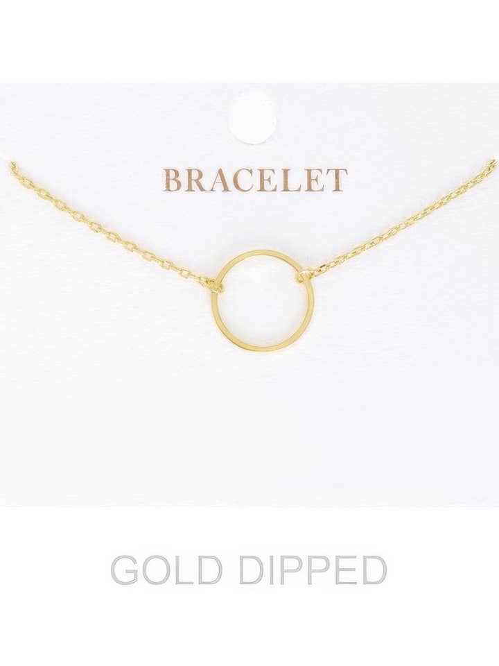 Damesarmband met goud gedompelde open cirkel voor wholesale door CC Wholesale Clothing