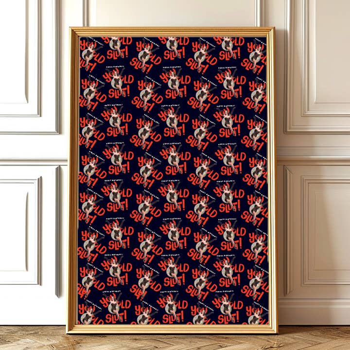 offensivedelightful - Wholesale Inpakpapier - OUDE SLET! verjaardag dubbelzijdig cadeaupapier / rollen van 22