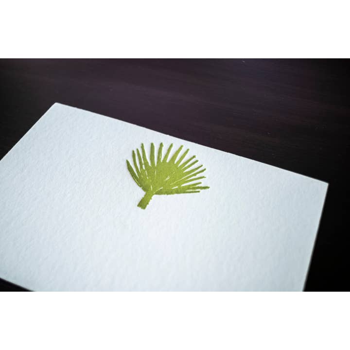Ancesserie Letterpress - Wholesale Place Card / Place Holder - Palm Frond Petite Cards1
