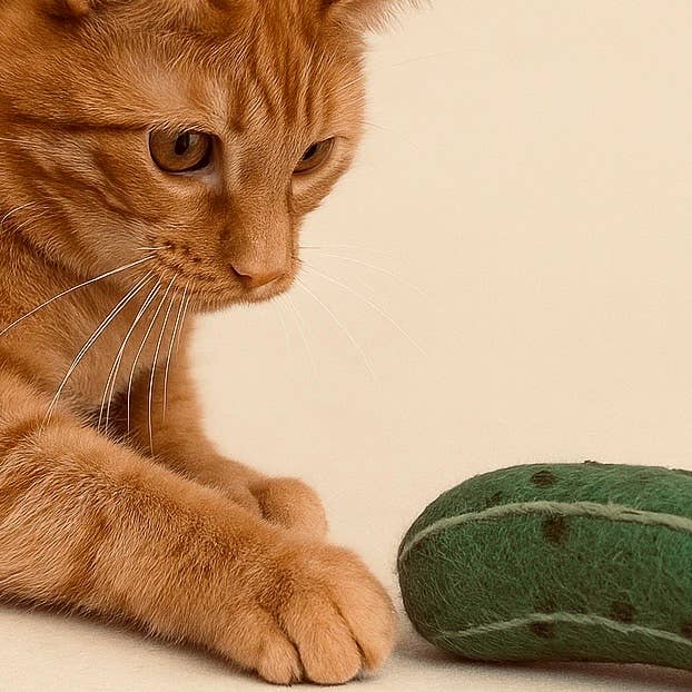 Ciao Gatto Cat Market - Wholesale Pet Toy - Cat - Exclusive Ciao Gatto Needle Felted Dill Pickle10