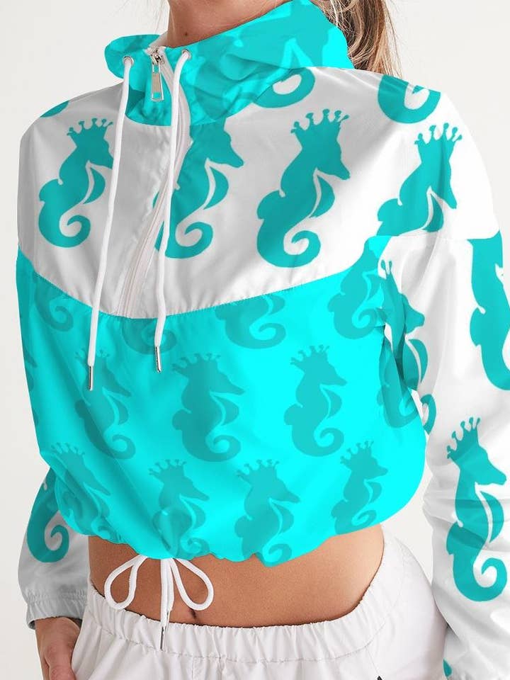 Dwayne Elliott Collection Women's Cropped Windbreaker for wholesale by Dwayne Elliott Collection