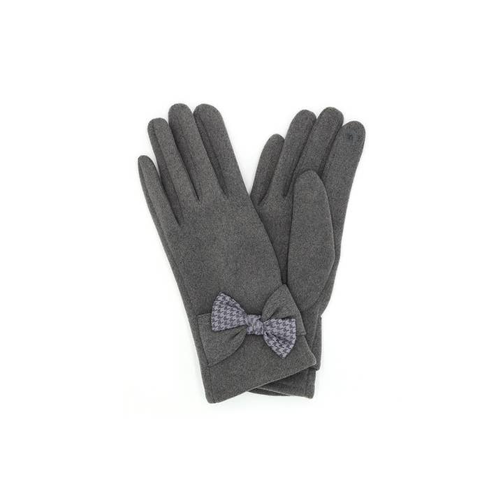 Collections by Fame Accessories - Wholesale Gloves - Women's - Ribbon Bow Decor Smart Gloves