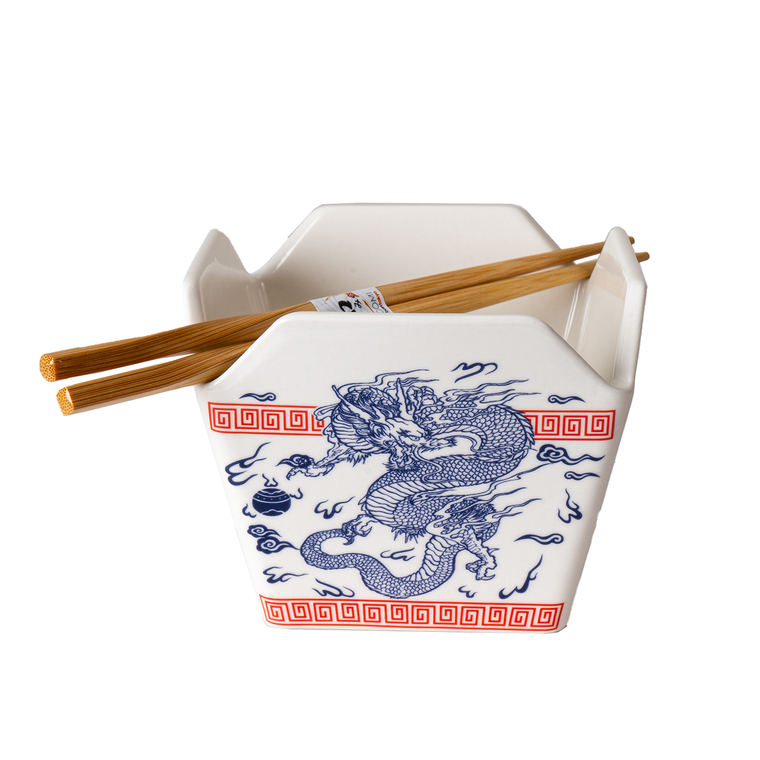 Urban Tokyo - Wholesale Serve Bowl - 16oz 5"W x 4"H Takeout Box Serving Bowl With Chopsticks Dragon (1/24)6