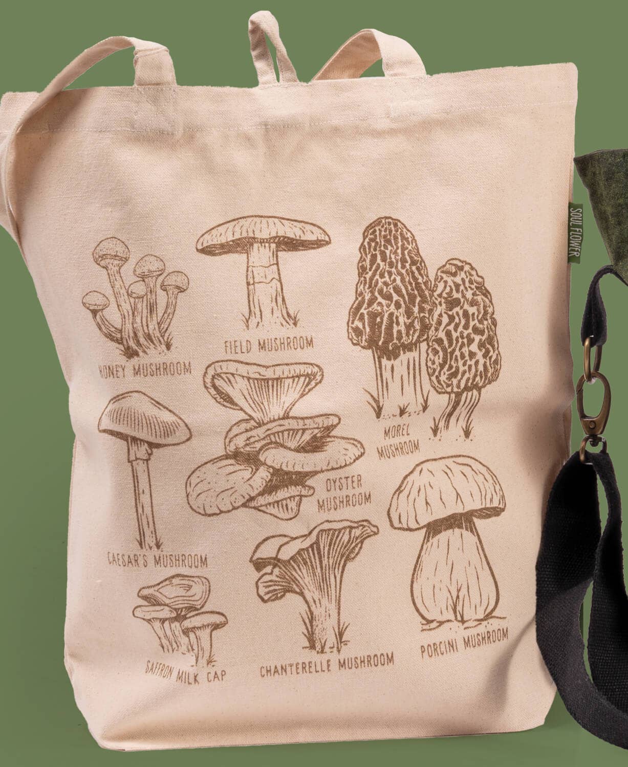 Soul Flower - Wholesale Tote Bag - Unisex - Mushroom Botanical Tote Bag - Tote Bags for Coops1