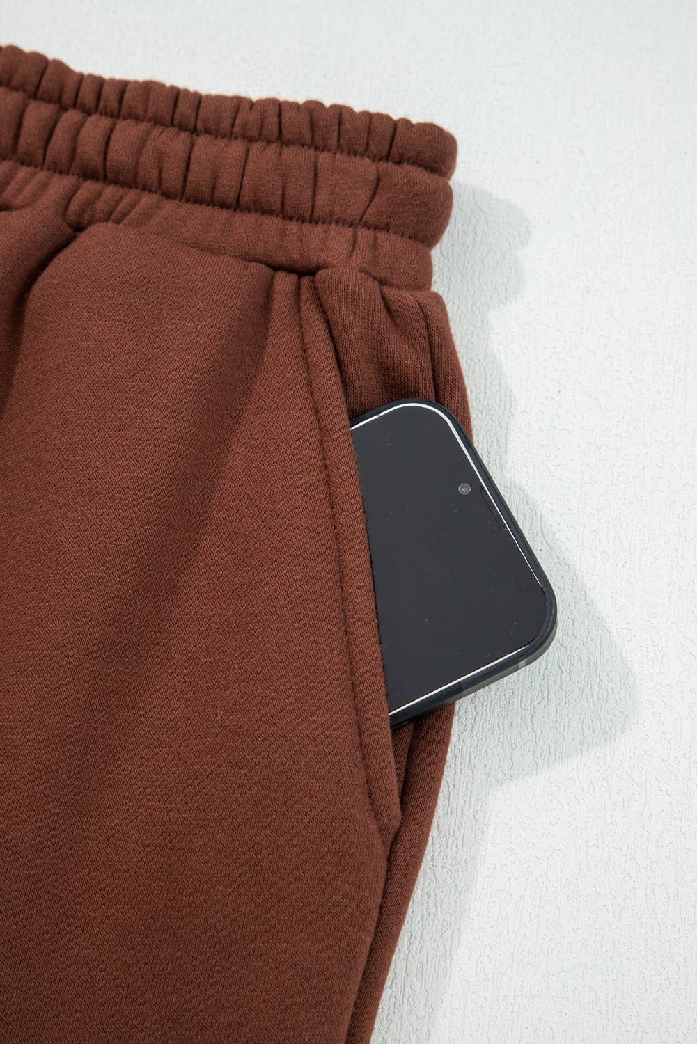 66DISCO - Wholesale Pants - Women's - Fleece Lined Leopard Drawstring Elastic Waist Solid Pants10