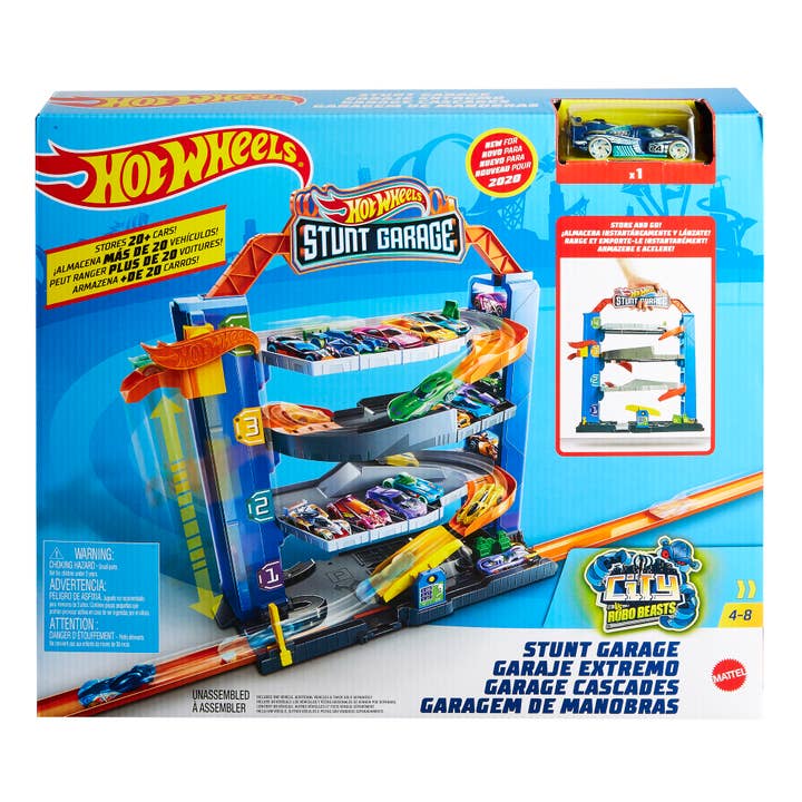 Toysmith - Wholesale Toy Set - Kids - Mattel Hot Wheels City Stunt Garage