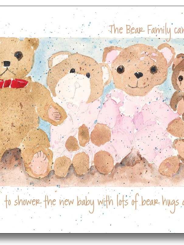 Teddy Bear Family for wholesale by WORDS & WATERCOLORS BY PEG CONLEY
